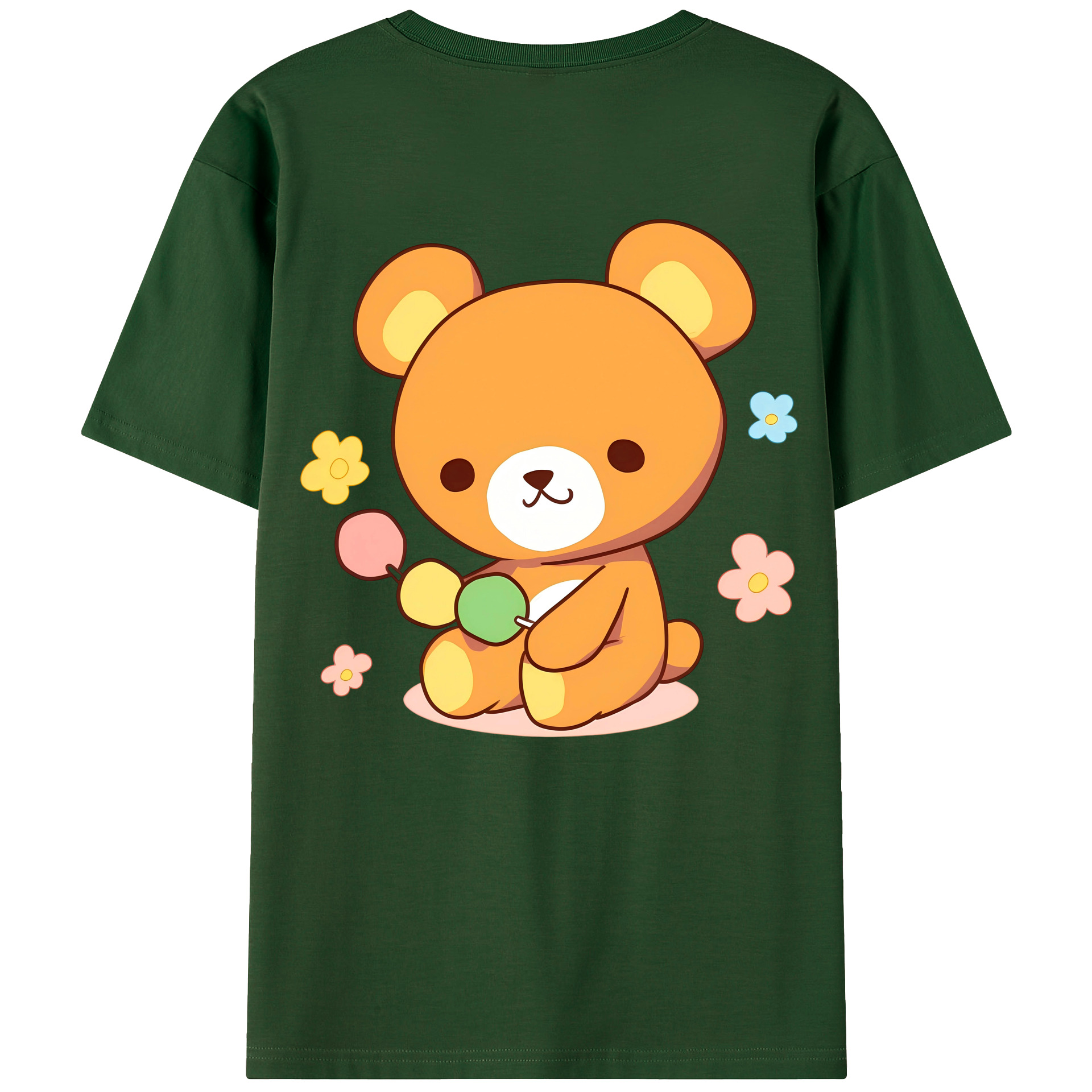 （画像用） リラックマ リラックマ キイロイトリ Rilakkuma Korilakkuma Kiiroitori 綿100％半袖Tシャツ（背面プリント）